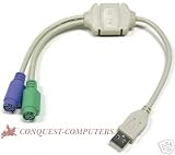 USB to PS/2 PS2 Cable Converter Adaptor Keyboard Mouse