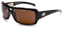 Electric BSG Polarized Glass Sunglasses,Gloss Black Frame/Bronze Polarized Lens,one size