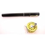 Fly reel, Pen Shape, Size Fishing Rod, Pole, Black,