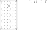 Paderno World Cuisine 47742-22 Non-Stick Silicone Mold, Octagonal