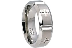 Slotted Titanium Ring with Maltese Cross