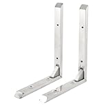 uxcell 支持用 サポートブラケット 壁取り付け　ステンレススチール 25cm x 19cm 2個セット