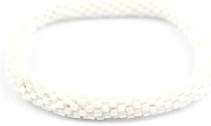 Solid Colors Nepal Bracelets Hand Made Roll On Glass Beaded Bracelet Fair Trade