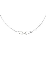 Les Poulettes Jewels - Sterling Silver Necklace Two Angel Wings