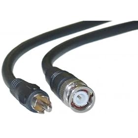 BNC Male / RCA Male, 75ohm, RG59U Coaxial Cable, 95% Braid, Black 6 ft. RG59 BNC: Office Products