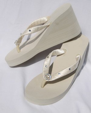Bridal Flip Flops forSales: Deal on High Ivory Wedge Bridal Flip Flop ... Bridal Flip Flops forSales: Deal on High Ivory Wedge Bridal Flip Flop ...