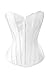 Chicastic Black Satin Sexy Strong Boned Corset Lace Up Bustier Top - Also White & Red