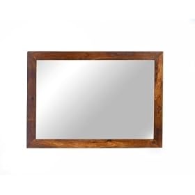 CUBE SHEESHAM HARDWOOD WIDE MIRROR 135X60CM INDIAN FURNITURE
