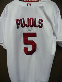 Signed Pujols, Albert (St. Louis Cardinals) Authentic Majestic St. Louis Cardinals Jersey