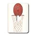 CherylsArt Sports Basketball - Basketball Hoop Net - Light Switch Covers - single toggle switch
