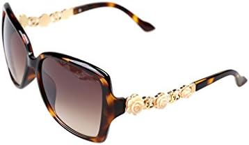 Fashion Rose Women elegant UV large sunglasses polarized sunglasses(Leopard color)