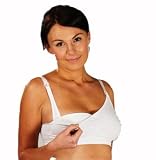 Carriwell Seamless Adjustable Drop Cup Bra - White - Size: 10/12 (M)
