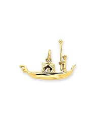 3-D Gondola Charm in 14 Karat Yellow Gold