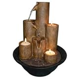 Three Candles Tabletop Fountain