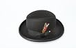 New Mens Black Godfather Style Homburg Fedora Hat - 100% Wool, Extremely Stylish, Very High Quality!