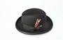 New Mens Black Godfather Style Homburg Fedora Hat - 100% Wool, Extremely Stylish, Very High Quality!