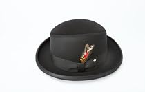 New Mens Black Godfather Style Homburg Fedora Hat - 100% Wool, Extremely Stylish, Very High Quality!