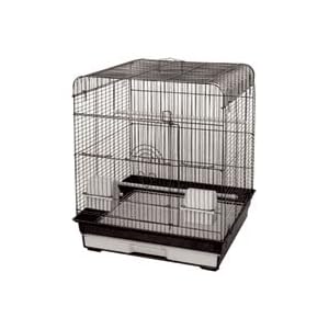 Small Bird Cage with Flat Top - Black - 18 in x 18 in x 22 in