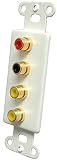 PRO-WIRE IW-4RG RCA JACK PLATE (WHITE)