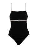 Nautica Navy One Piece Swimsuit w/ White Outline and Silver Detail (8)