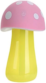 Cool Mist Humidifier - Wellcntrading 200ml Humidifiers Mushroom Mini Diffuser for Car Baby Skin Moisturing Air Purifier with Led Light - Pink