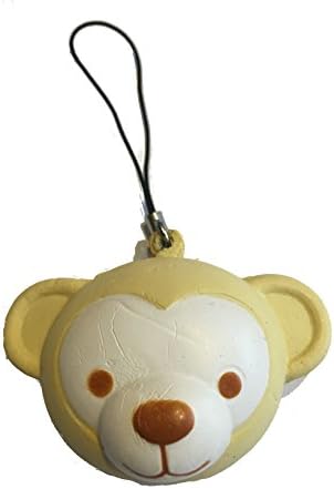 Cute Kawaii Monkey Face Toy Charm Yellow Squishy