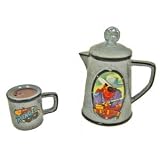 Collectible Lone Ranger Coffee Pot and Cup Salt and Pepper Shaker Set By Vandor Lyon Company