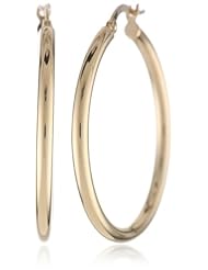 14k Yellow Gold Italian Polished 2.5 mm Tube Hoop Earrings