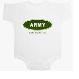 Authentic Army Oval - Military, War and Peace Baby Onesie