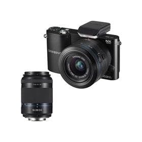 Samsung Smart Wireless NX1000 20.3 MP Camera with 20-50mm f/3.5-5.6 Lens - Bundle - with 50-200mm f/4.5-5.6 ED OIS II Tele Zoom Lens, Black