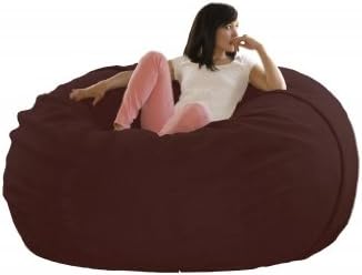 6ft Berry Micro Velvet Bean Bag Chair