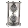 Hourglass Encased Clock and Thermometer