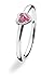SPINNING Jewelry Damenring 925 Sterling Silber *HEART* Rose Zirkonia