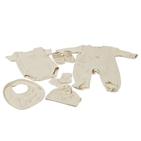 Nature's Purest Hug Me 6 Piece Layette Gift Set Solids 0-3 Months