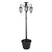 Sunergy Solar Powered 6.5′ Lamp Post w/ 3 Lanterns and Planter