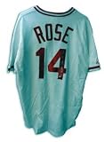 Pete Rose Signed Cincinnati Reds Majestic Throwback White Jersey - Hit King