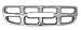2000 - 2003 Isuzu Rodeo High Impact Triple Chrome Plated ABS Grille Grill Inserts Overlays