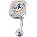 NFL Logo TOP Mount CURVED Belly Ring - Miami Dolphins