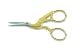 Gingher G-ST 3-1/2-Inch Gold-Handled Stork Embroidery Scissors