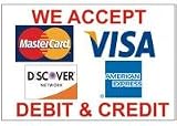NEOPlex 2' x 3' Business Banner Sign - Visa Mastercard AMX