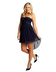 Sophisticated Ruched Sweetheart Cocktail High-Low-Hem Chiffon/Polyester Party Dress/Wedding Dress 