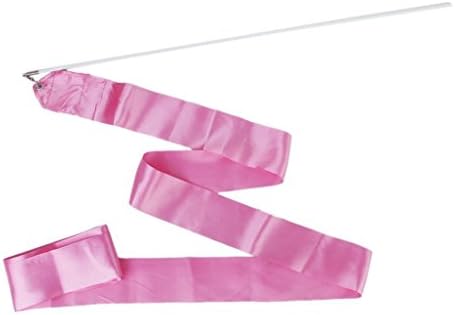 1pcs Gym dance rhythmic gymnastic streamer rod baton Twirling pink