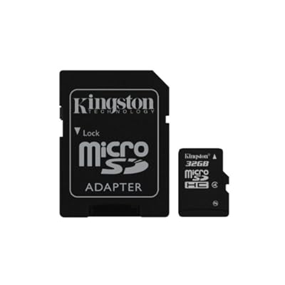 Kingston Digital 16 GB Class 4 microSDHC Flash Card with SD Adapter (SDC4/16GBET)
