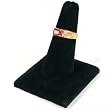Black Velvet Square Base Ring Finger Jewelry Holder Showcase Display Stand