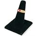 Black Velvet Square Base Ring Finger Jewelry Holder Showcase Display Stand