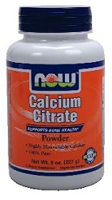 NOW Foods Calcium Citrate 100% Pure, Powder, 8 oz