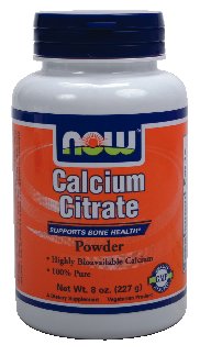 NOW Foods Calcium Citrate 100% Pure, Powder, 8 oz