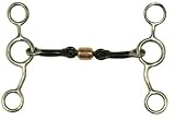 Metalab Stainless Steel Junior Cow Horse Roller Dog Bone Gag Bit - Stainless Steel - 5 3/8