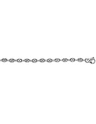 CleverEves 14Kt White Gold Solid Anchor 5mm Bracelet