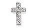 9ct White Gold Single Diamond Cross Earring